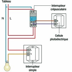 Schéma électrique capteur photoélectrique