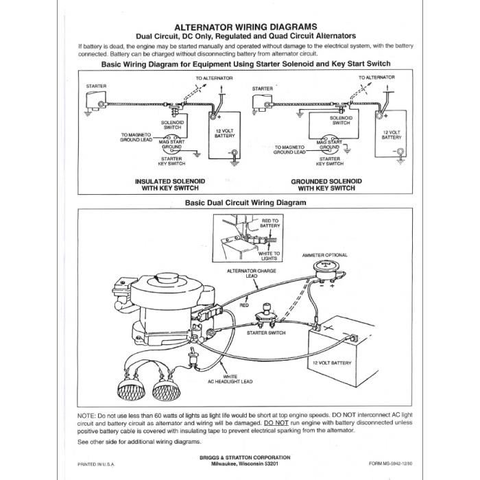 Schema electrique moteur briggs et stratton 11 hp