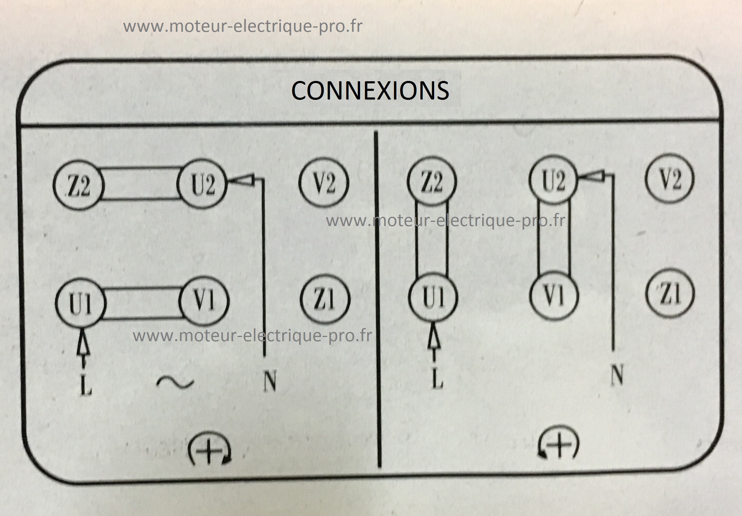 Schema electrique moteur monophase