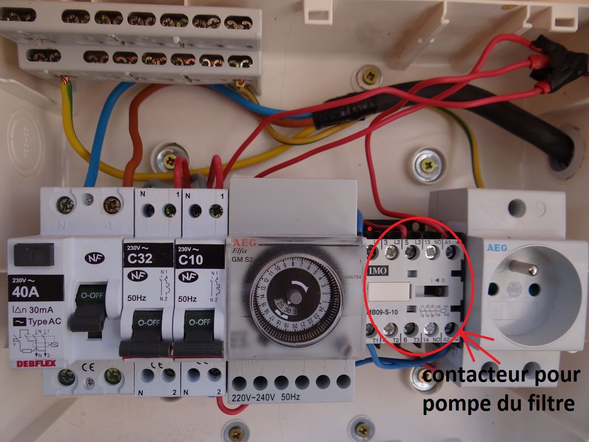 Schema electrique pompe filtration piscine