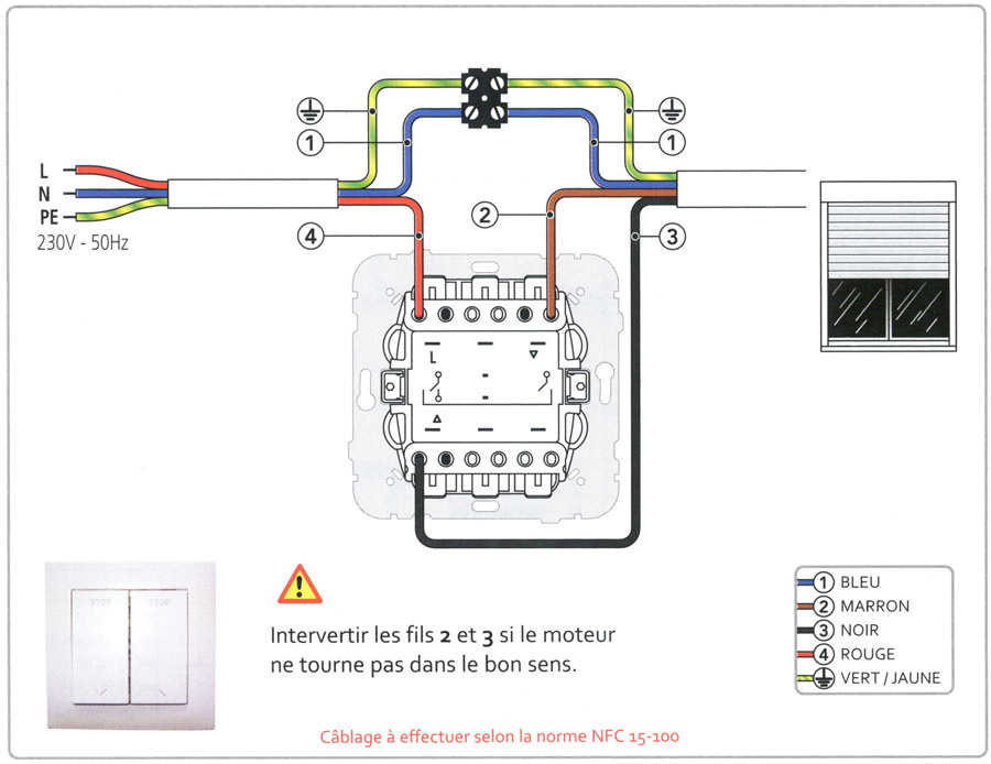Schéma électrique pour volet roulant