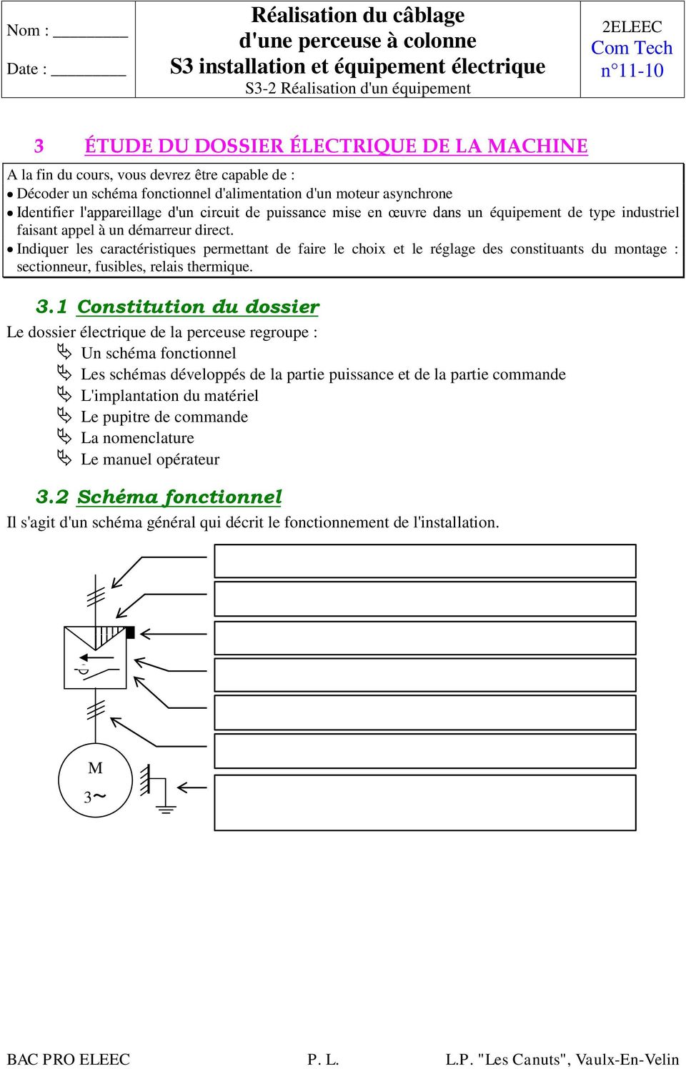 Schéma électrique lève vitre 406