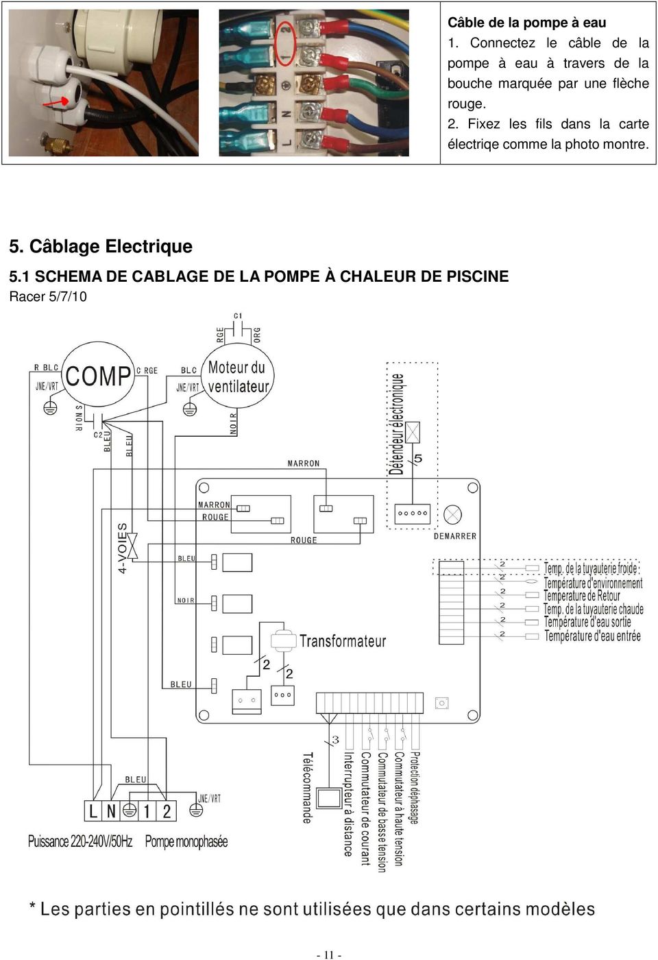 Schema electrique d'une pompe de piscine