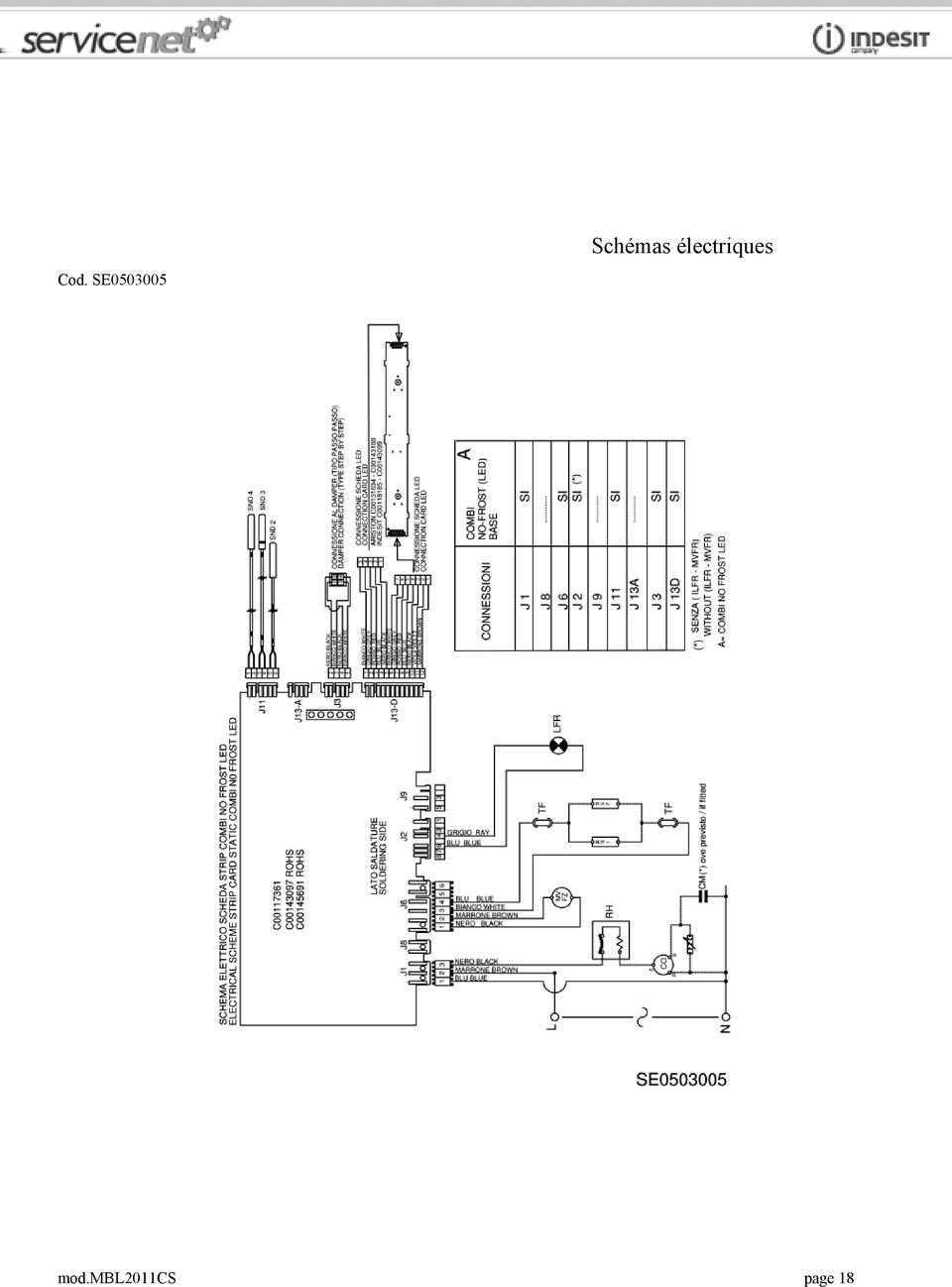 Schema electrique frigo ariston
