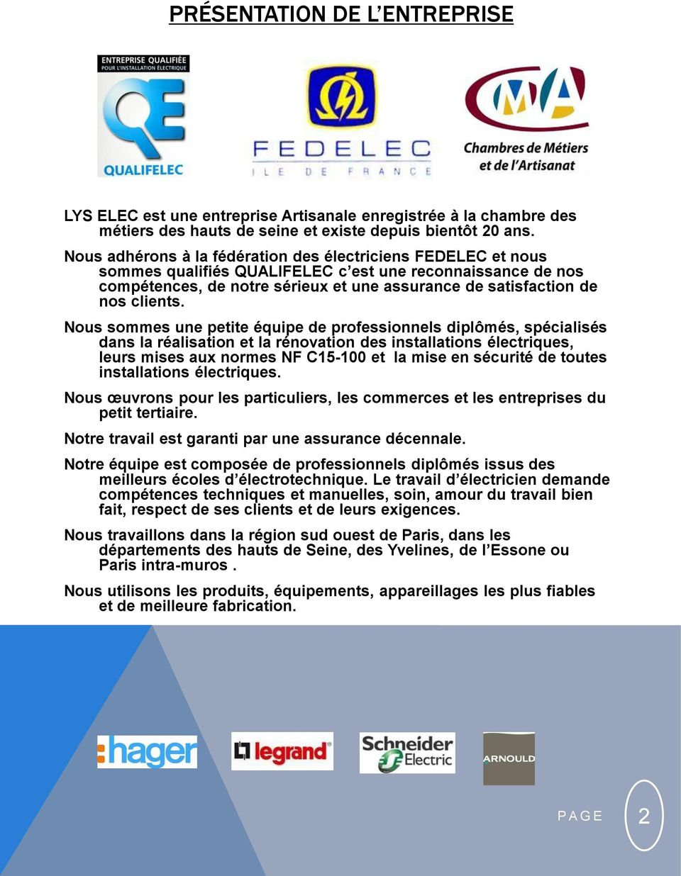Norme electrique entreprise