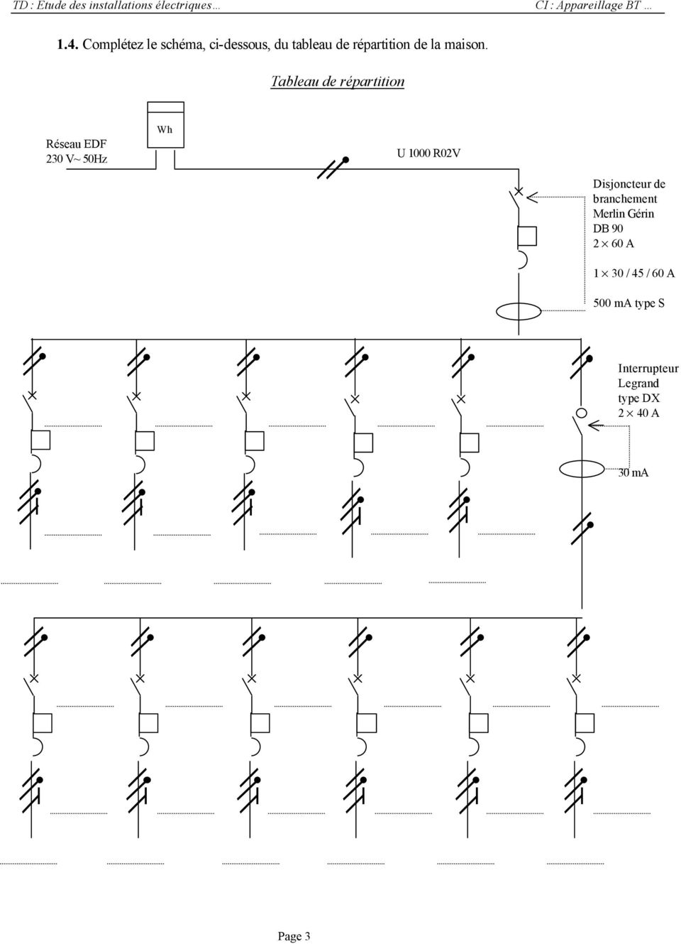 Schema electrique pour un studio