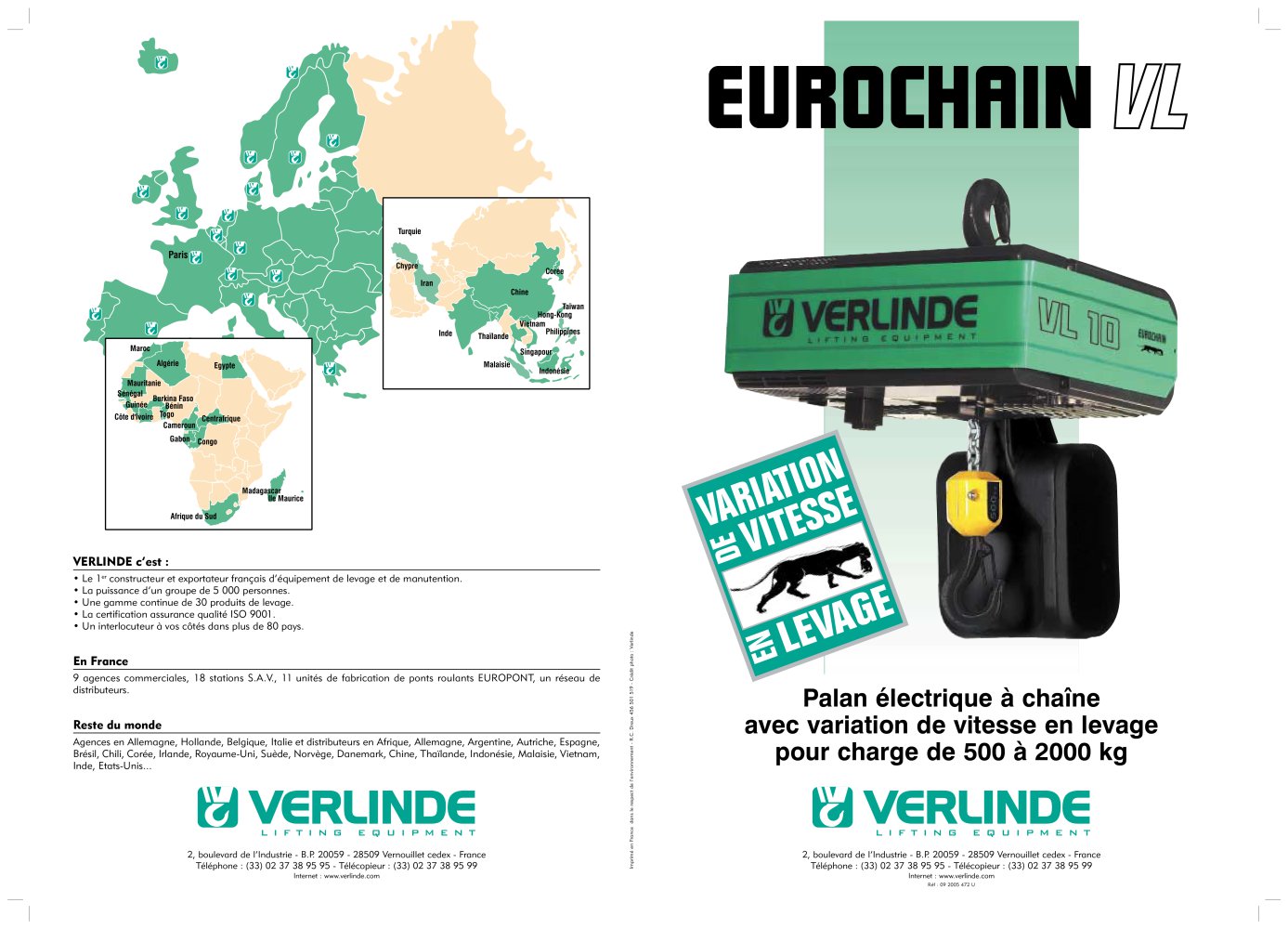 Schema electrique palan verlinde