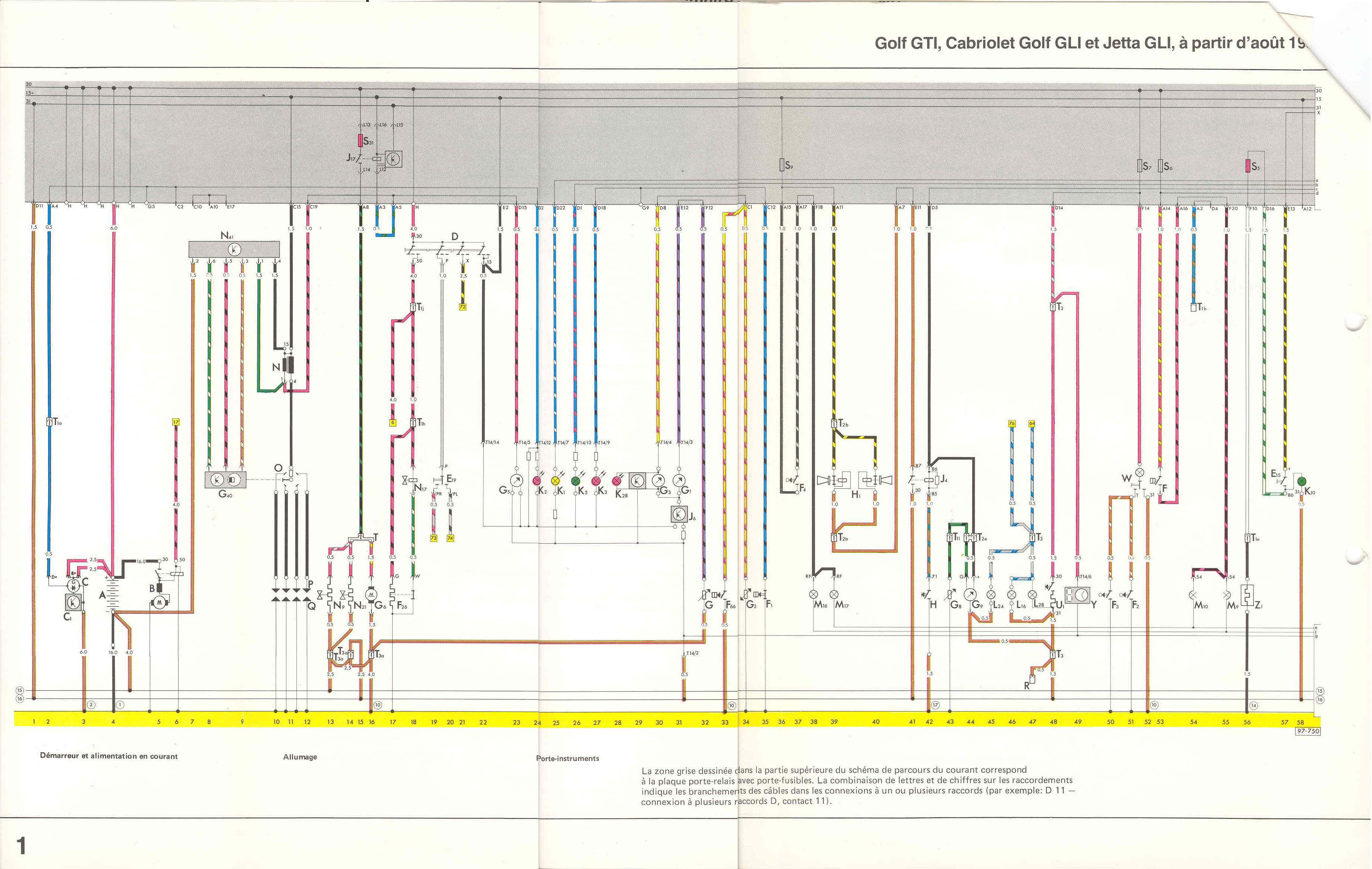 Schema electrique frein a main electrique