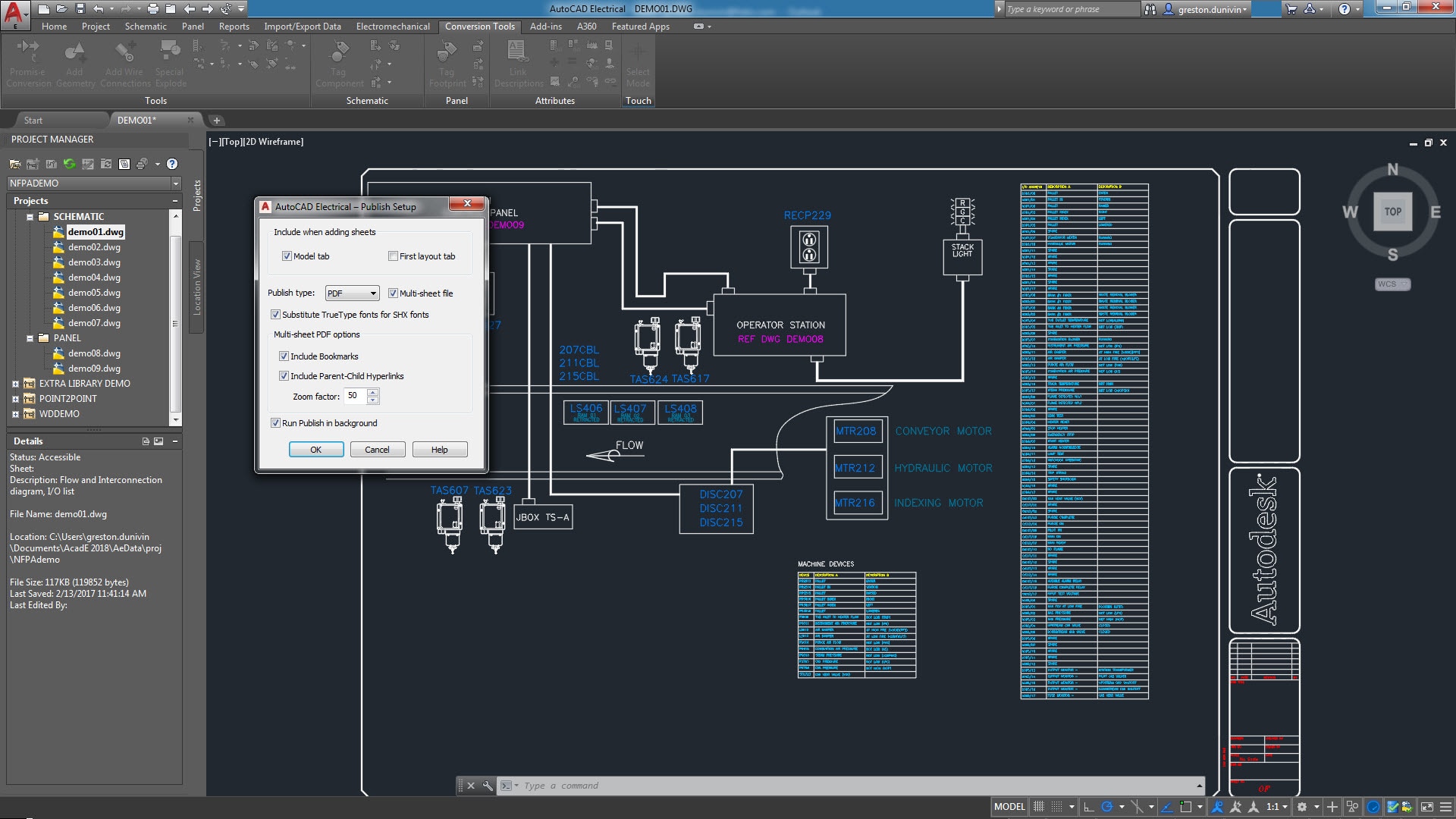 Schéma electrique autocad