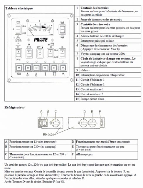 Schema electrique camping car le voyageur 2017