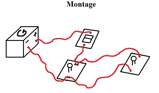 Schéma électrique deux lampes un interrupteur