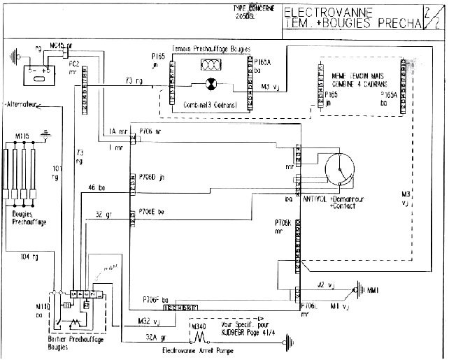 Schema electrique 205 srd