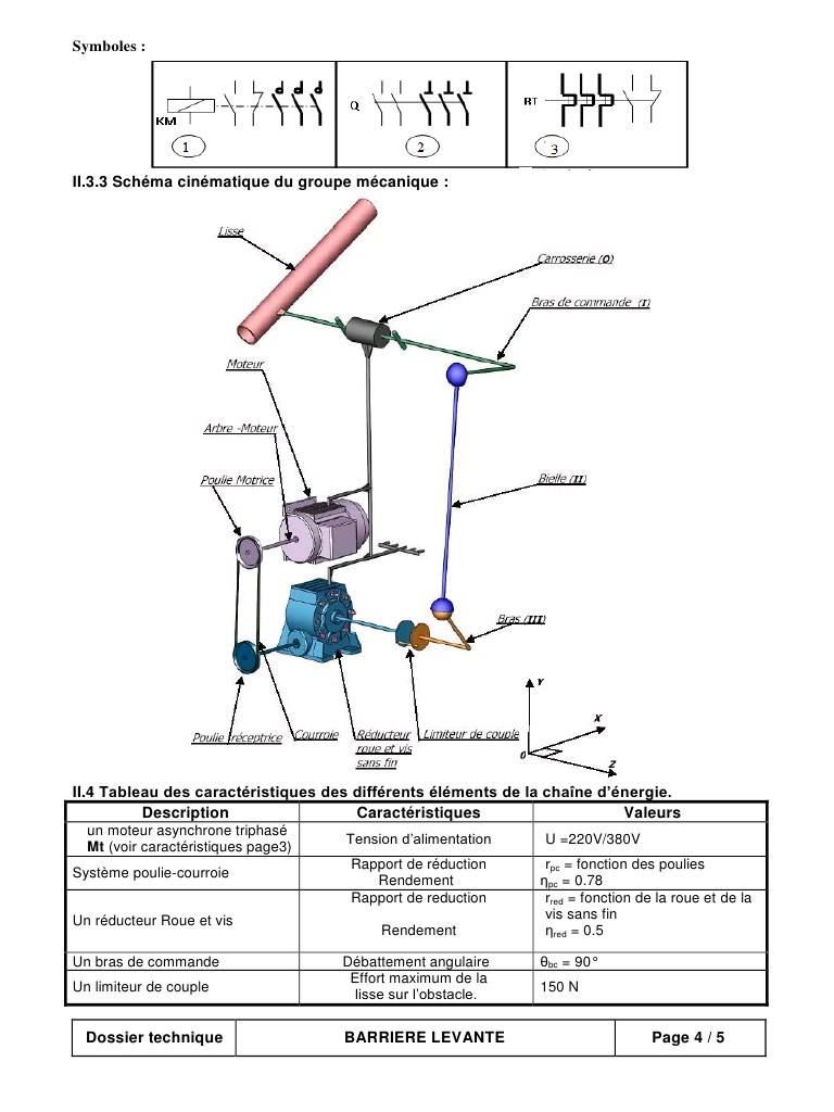 Schéma électrique barrière levante