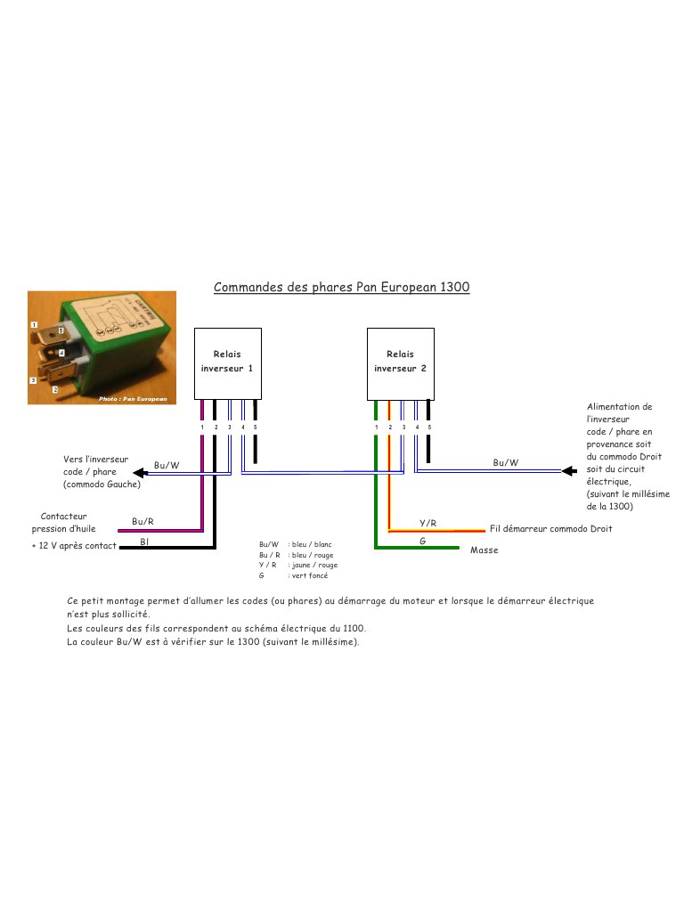 Schema electrique contacteur inverseur