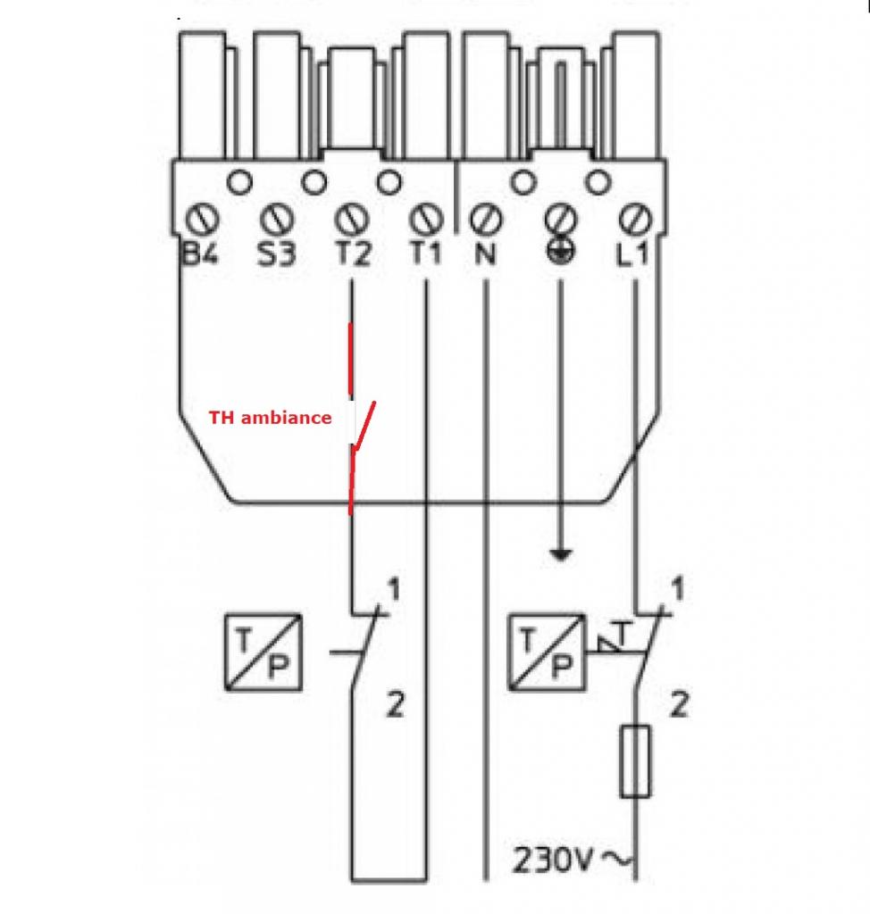 Schema electrique thermostat chaudiere