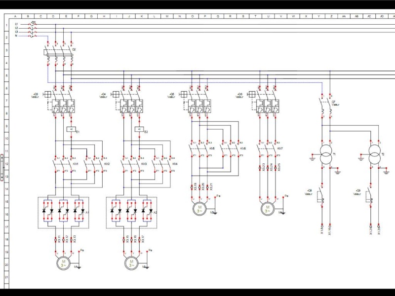 Schema armoire electrique industriel