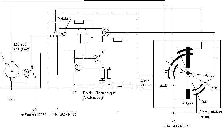 Schema electrique leve vitre nissan terrano 2