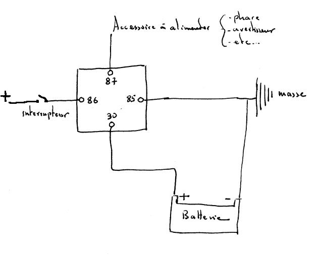 Schéma électrique clignotants en 12 volts