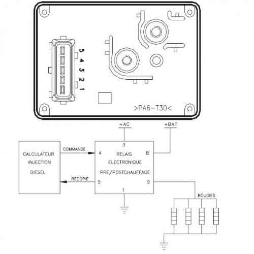 Schema electrique boitier prechauffage 307 hdi