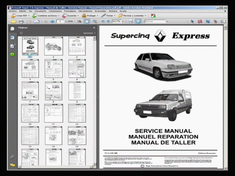 Schema electrique renault super 5
