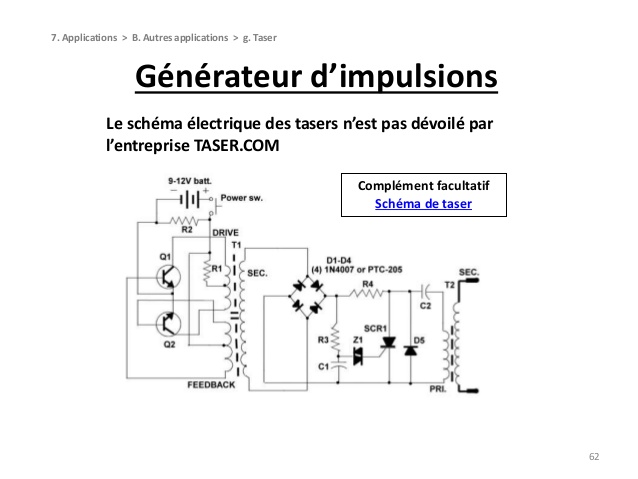 Schéma electrique taser