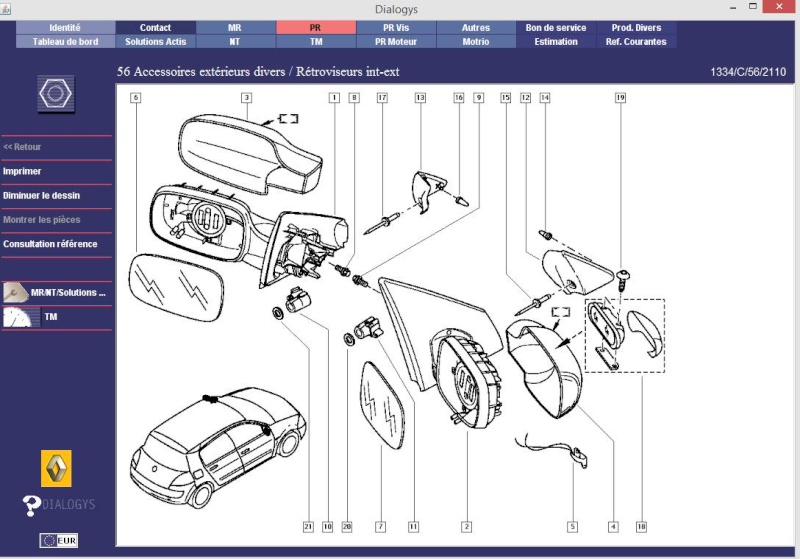 Schema electrique retroviseur megane 2