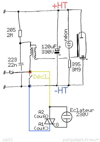 Schema electrique flash appareil photo
