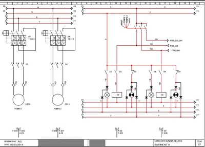 Schema electrique coffret chaufferie