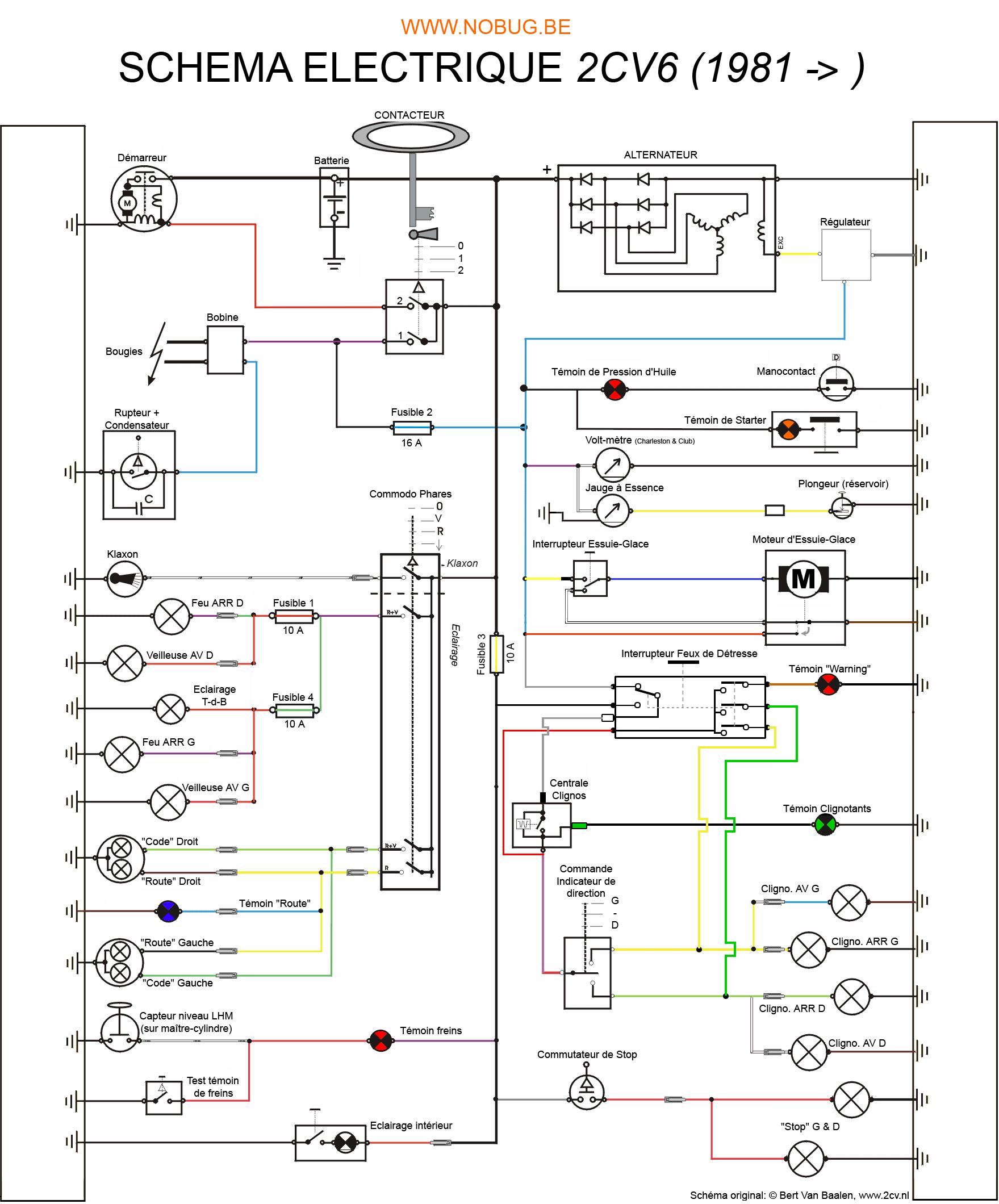 Schema electrique 2cv azam