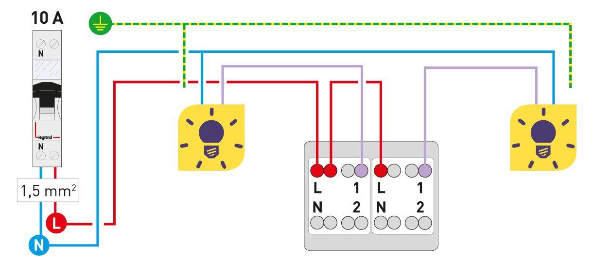 Schema electrique spot encastrable 12v avec va et vient
