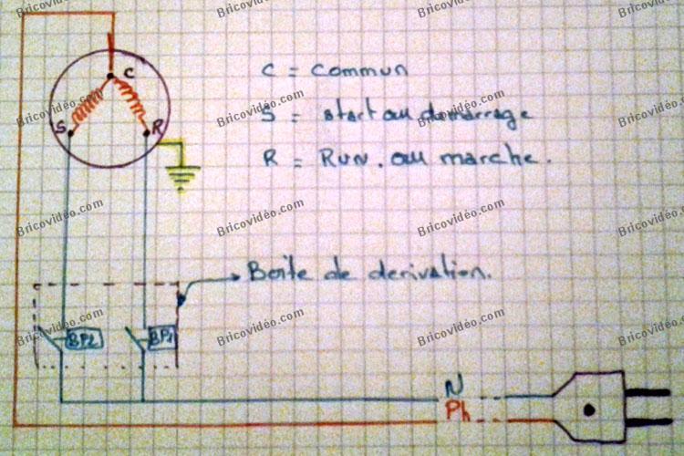 Schema electrique compresseur monophase