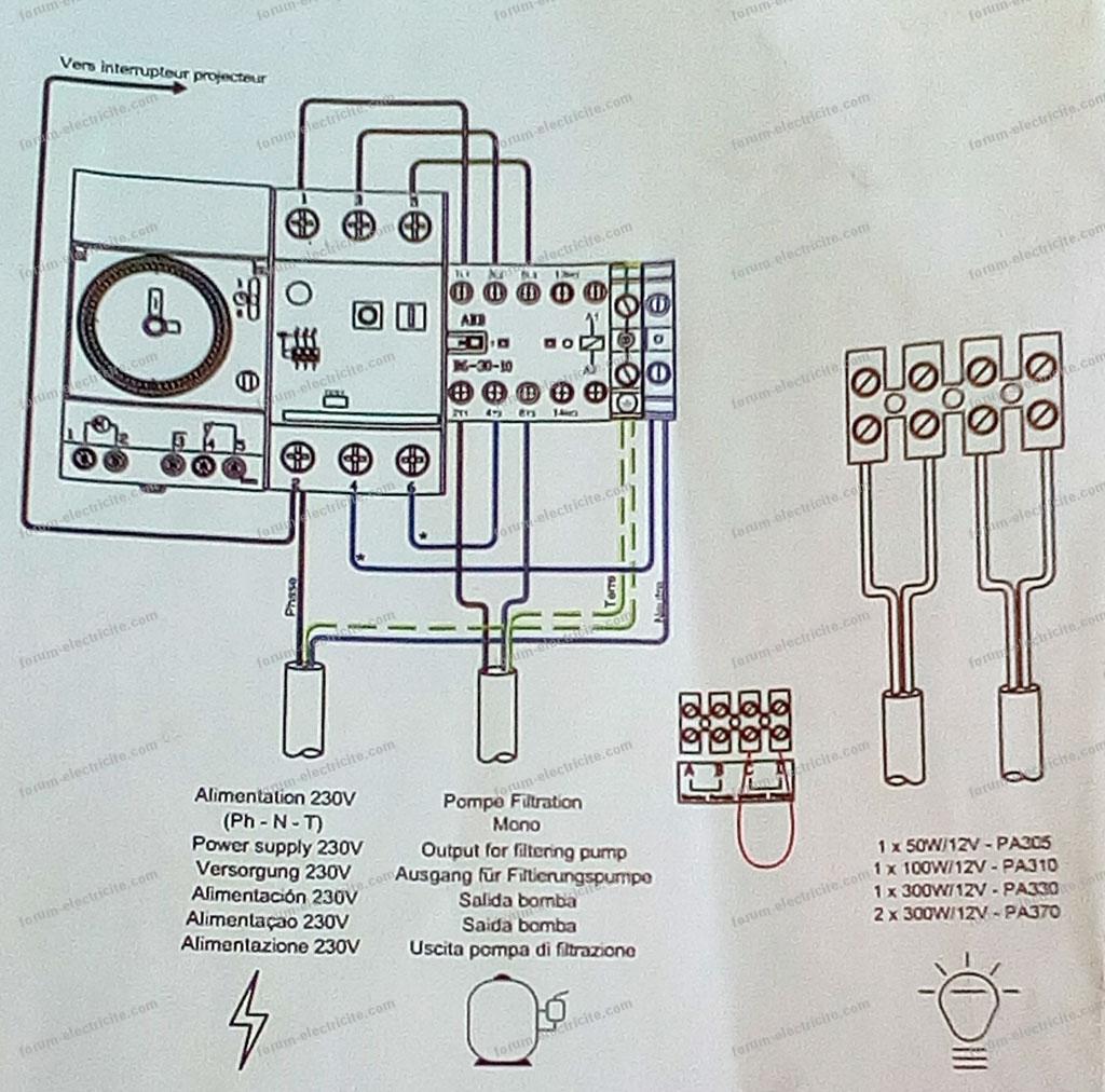 Schema tableau electrique pompe immergée