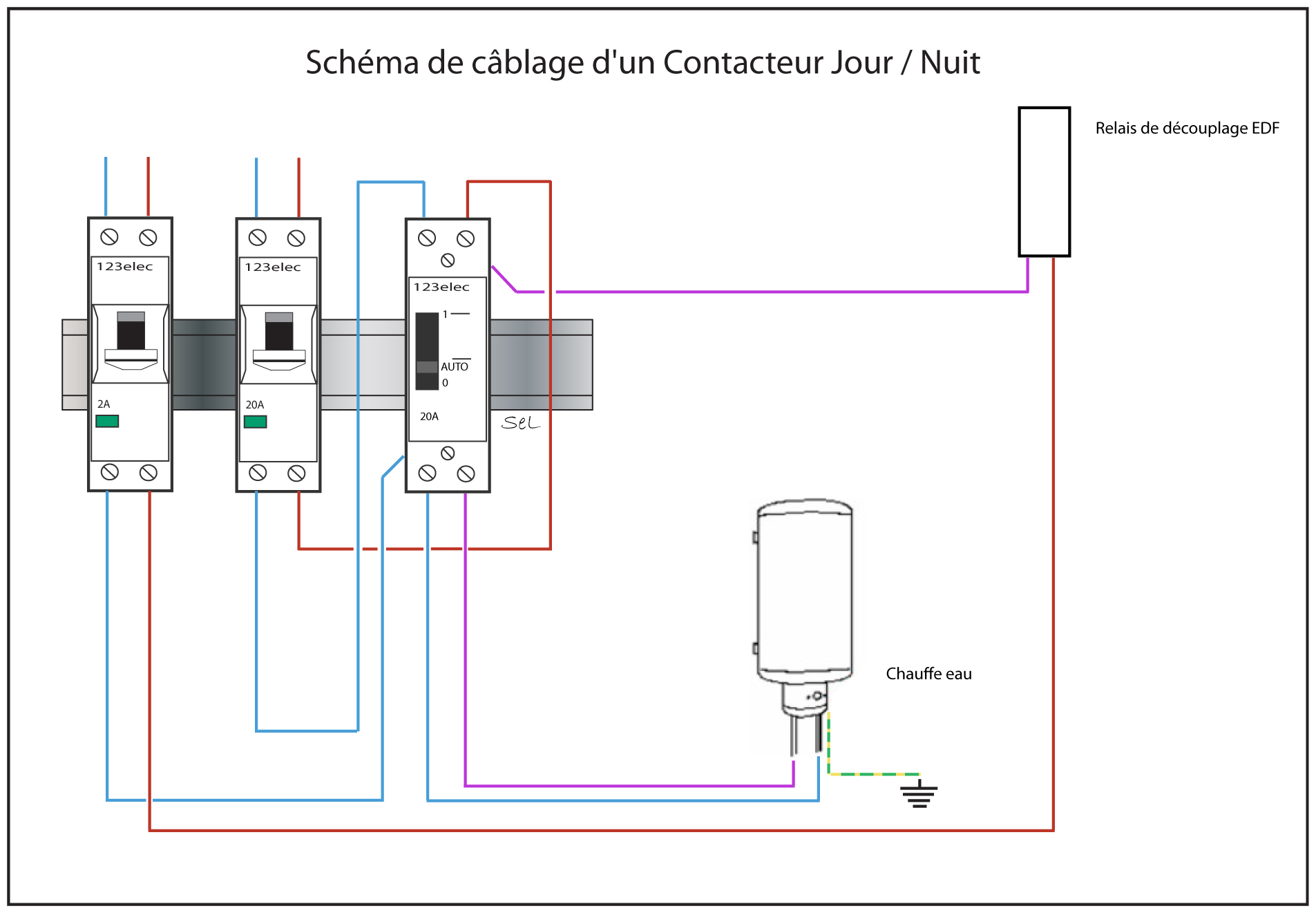 Schema electrique contacteur jour nuit siemens