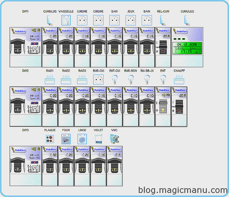 Logiciel schema tableau electrique domestique