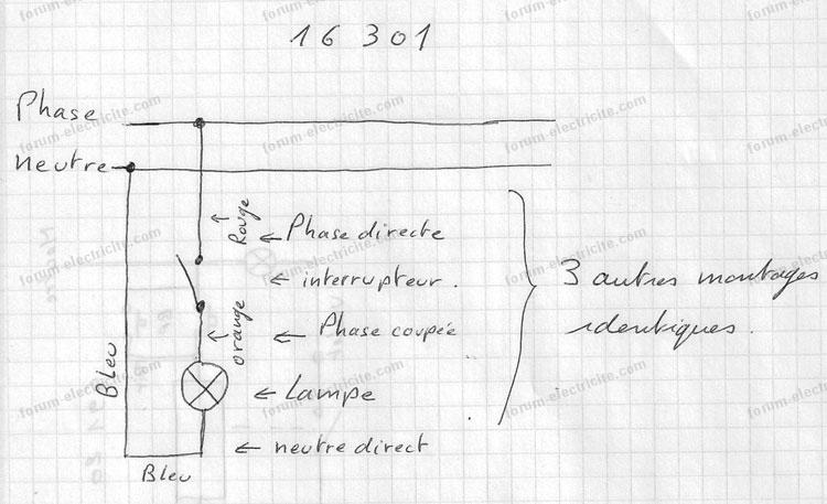 Schema electrique 4 interrupteurs