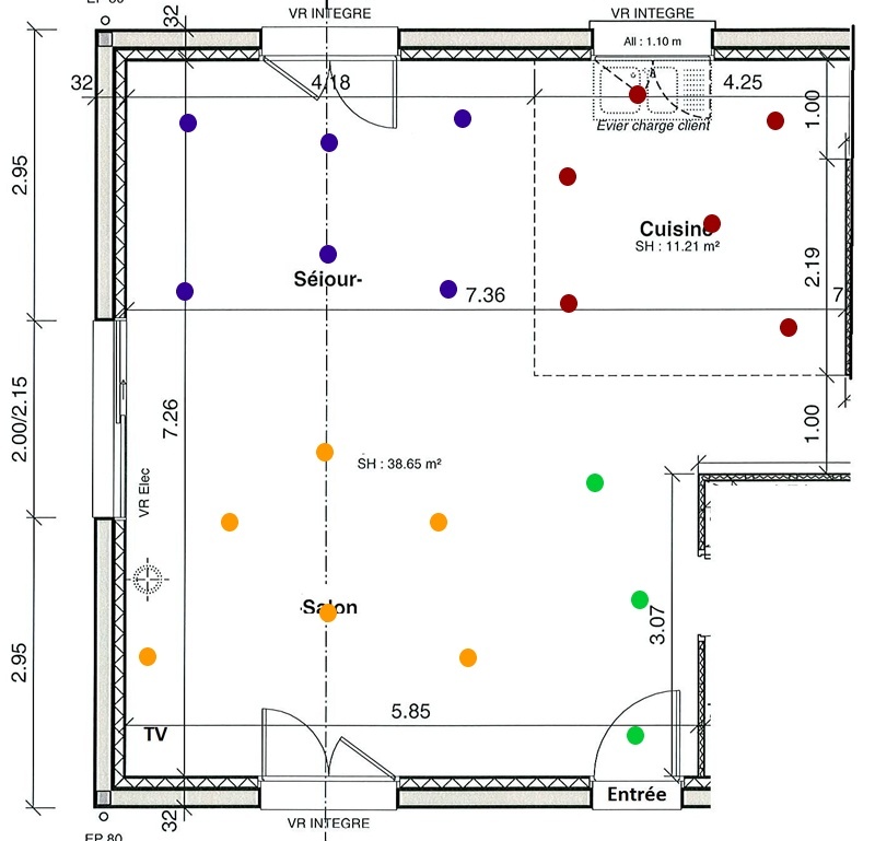 Schéma électrique salon