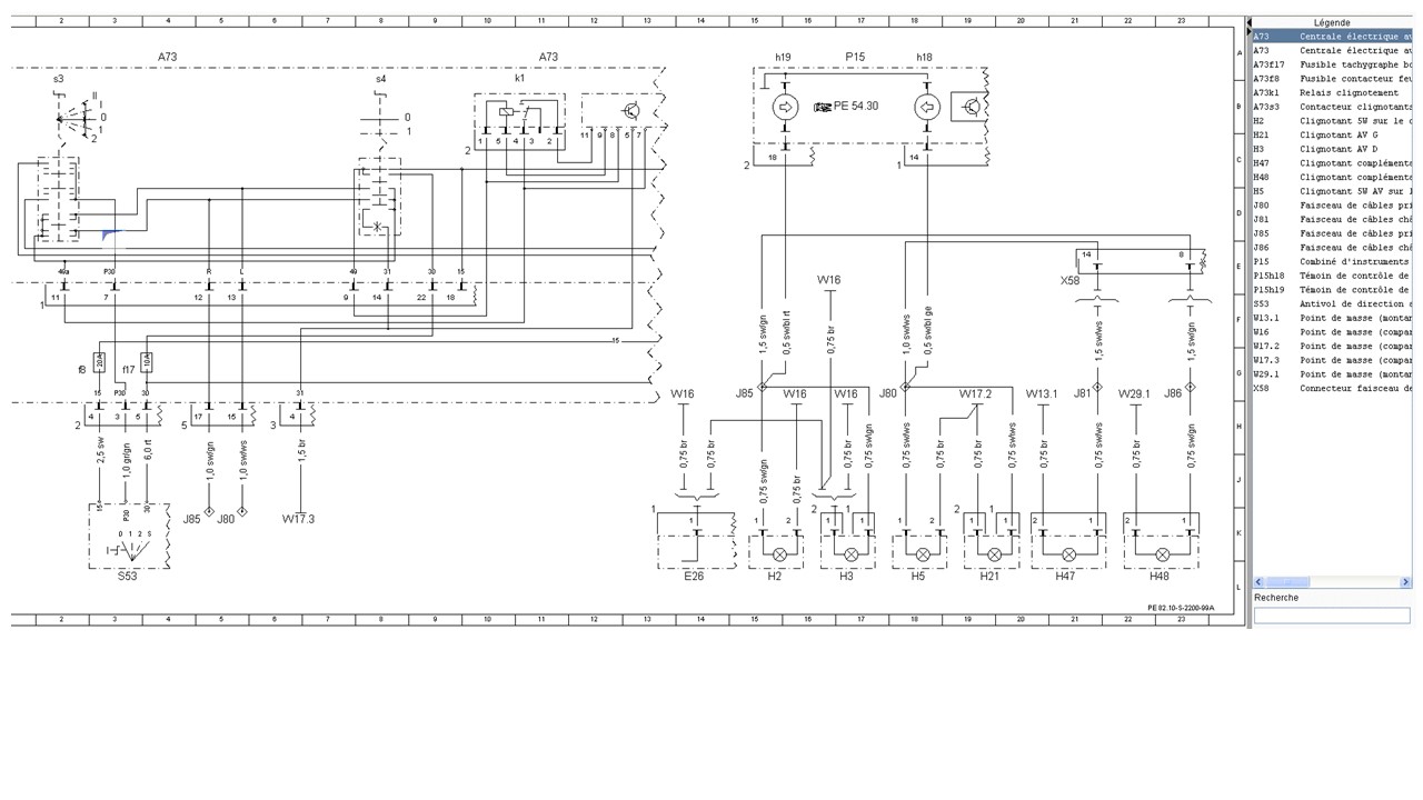 Schema electrique calculateur 106