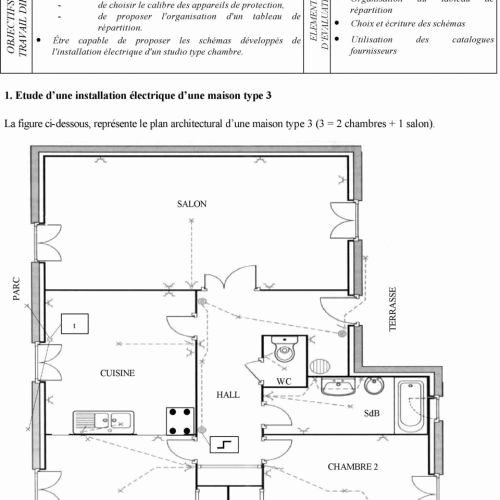 Schema electrique salon cuisine
