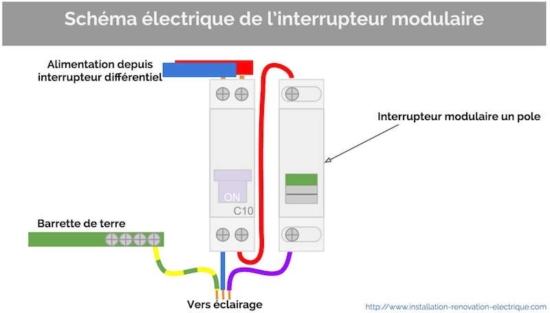 Schema electrique interrupteur commandé