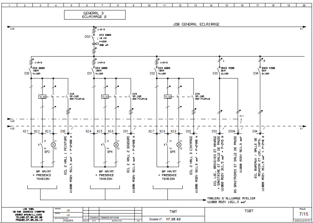 Schema branchement tableau electrique piscine