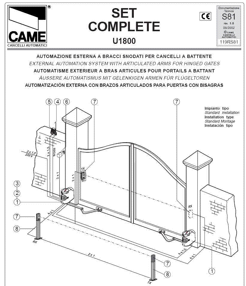 Schema de portail electrique
