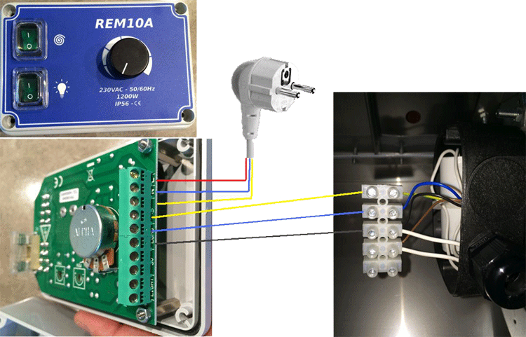 Schema electrique hotte professionnelle