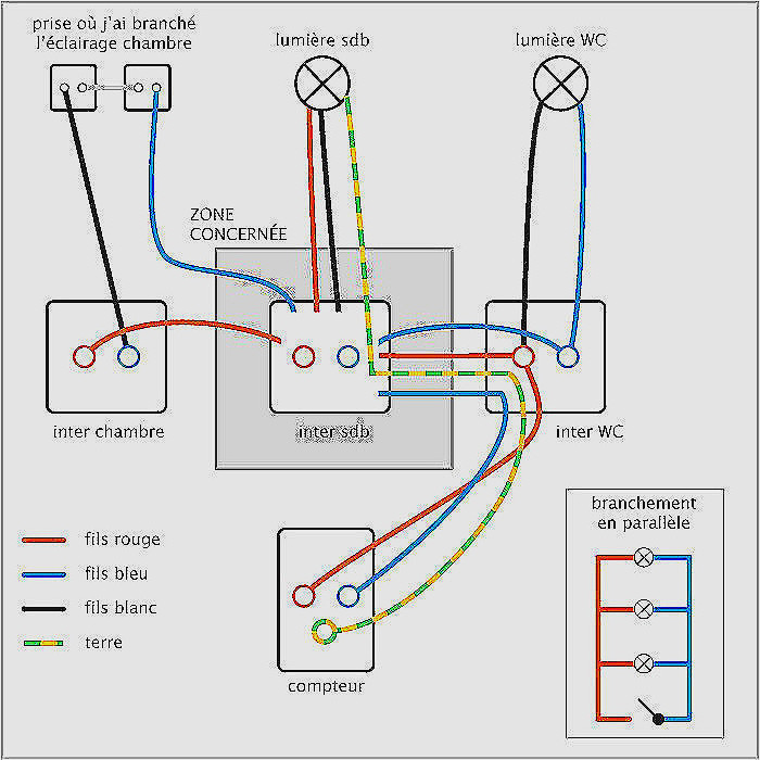 Schema électrique lumiere