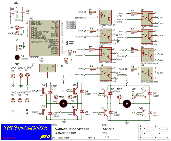 Schema electrique d'un moteur a deux vitesse