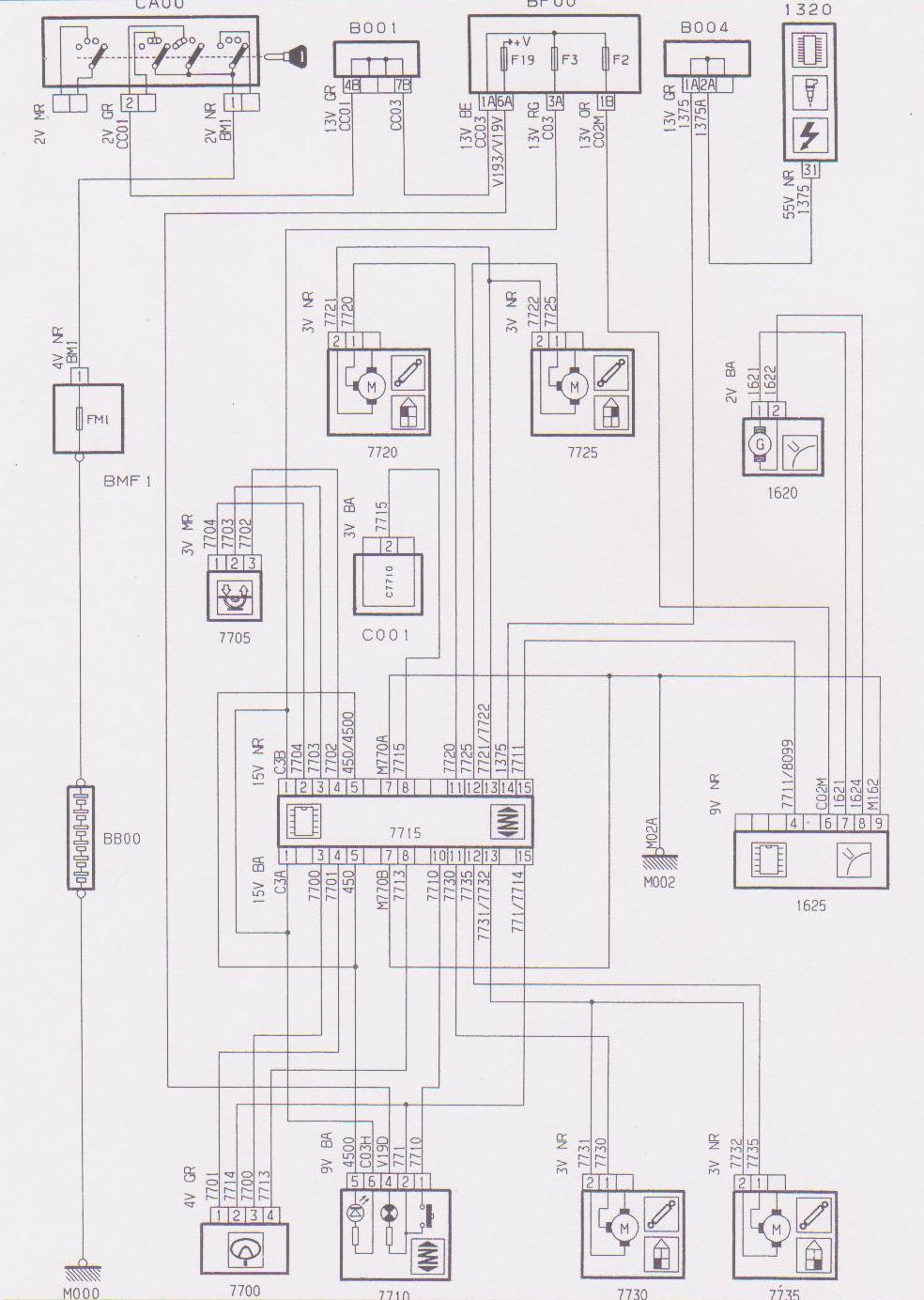 Schema electrique calculateur automobile