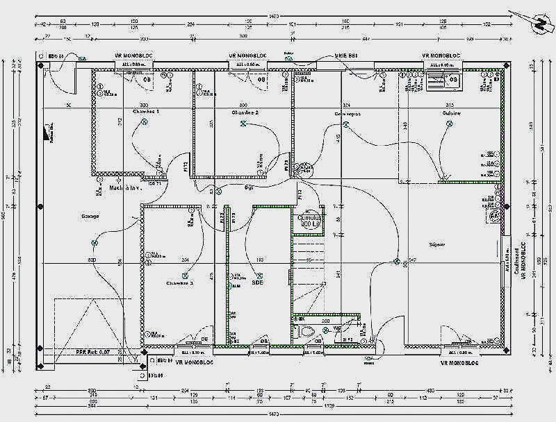 Schéma cablage électrique maison