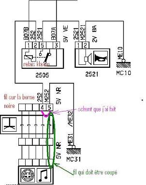 Schema electrique avertisseur sonore