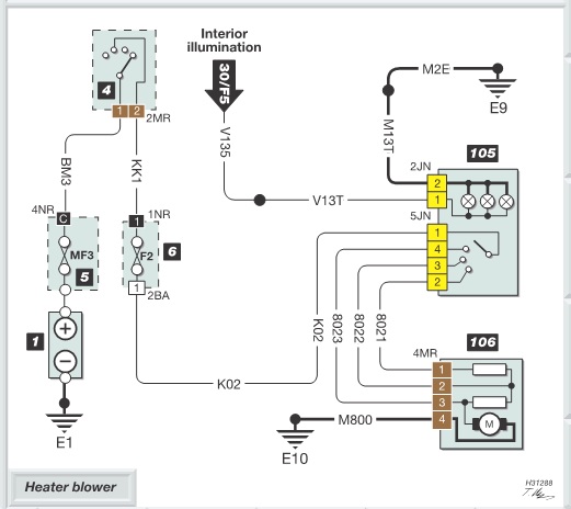 Schéma électrique dérivation