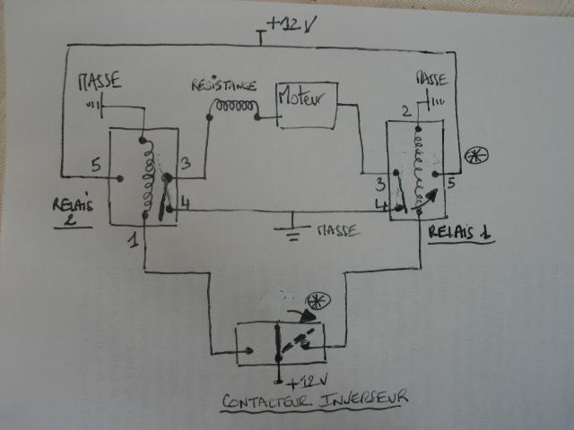 Schema electrique contacteur inverseur