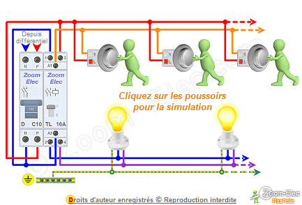 Schema electrique interrupteur bouton poussoir